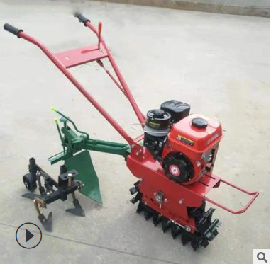 履帶式汽油微耕機 小型農用犁地機 多用途單履帶犁田機