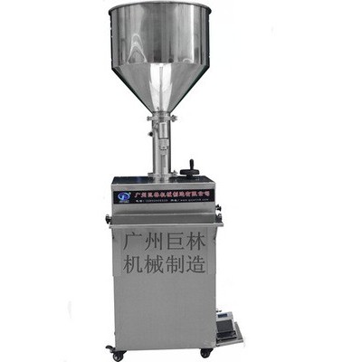 現機供應 立式氣動果醬灌裝機 半自動活塞定量膏體、半流體灌裝機