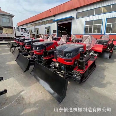 四驅(qū)大棚果園管理機(jī) 乘坐式50馬力履帶拖拉機(jī) 開溝松土柴油旋耕機(jī)