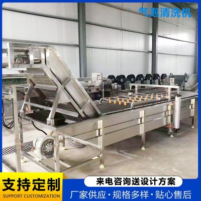 精潤制造海帶清洗機 鼓泡式噴淋式海蜇清洗機海產品清洗流水線