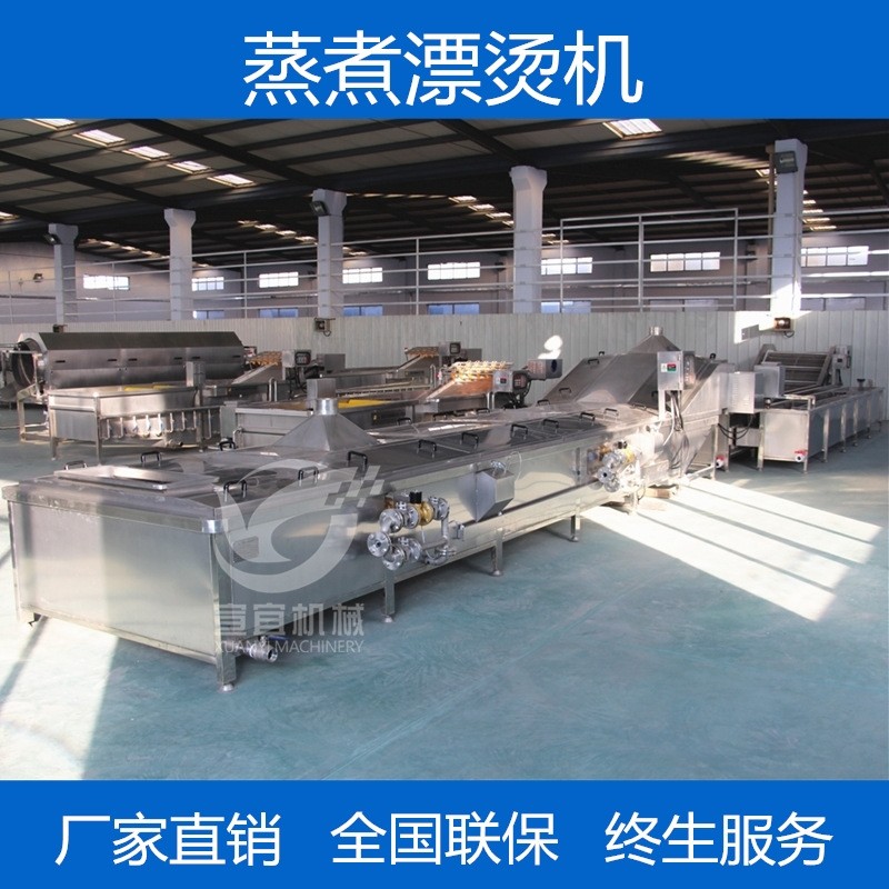 專業(yè)生產(chǎn)大型米粉米線蒸煮漂燙機(jī) 全自動(dòng)粉絲粉條蒸煮漂燙流水線