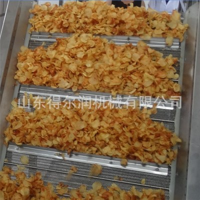 云貴川特色土豆片油炸機 鮮切洋芋片油炸生產線 燃氣紅薯片油炸鍋