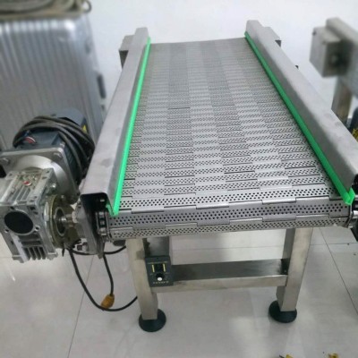 非標(biāo)定制304不銹鋼鏈板輸送機(jī)食品加工流水線快遞分揀傳送帶