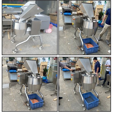 大型切波浪土豆片機器 大型切芥菜絲機 預制菜用生產線切絲機