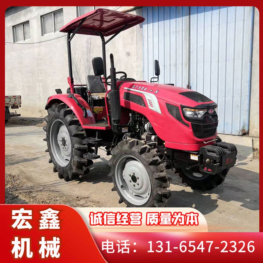 宏鑫2022新款現(xiàn)貨四缸大馬力國三電噴四缸拖拉機(jī) 904泰山耕地機(jī)