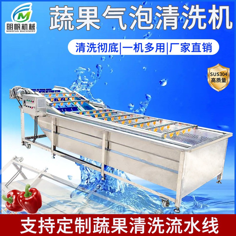 全自動不銹鋼洗菜機 醬菜酸菜除鹽清洗機 多功能氣泡清洗機