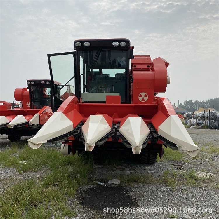 金達威收割機50馬力全時四驅山洼地4YZP-2C自走式履帶玉米收獲機