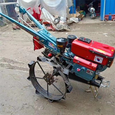 小型農(nóng)用手扶拖拉機 12馬力旋耕起壟機 加座位水田耕地打田機