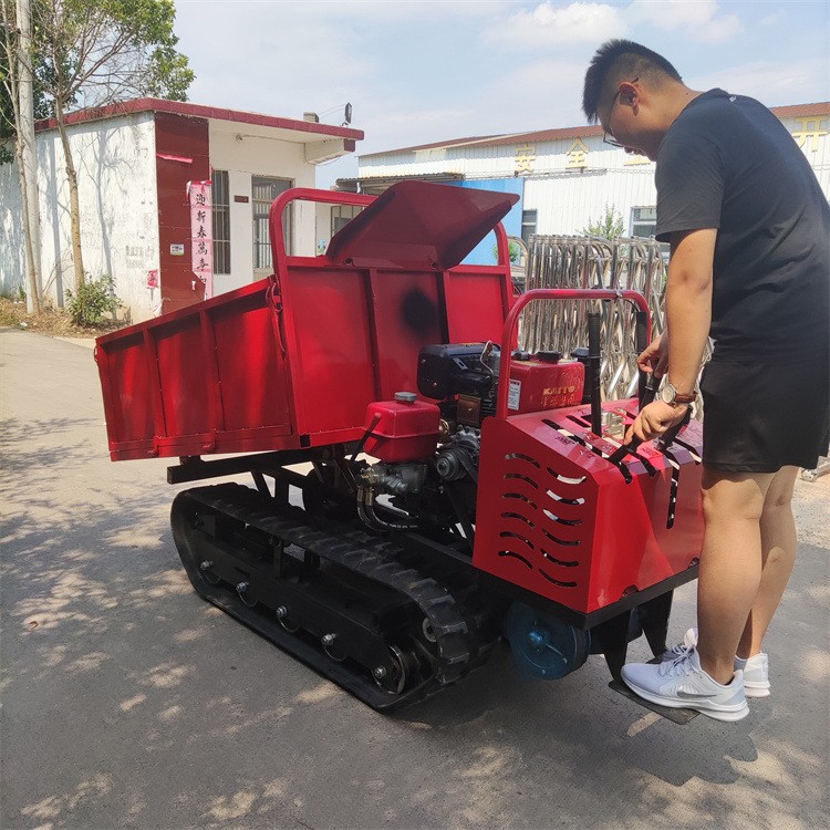 小型爬山虎 全地形農用手扶式履帶運輸車液壓自卸小型爬山王運輸