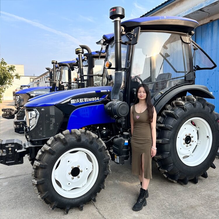 農用704四輪拖拉機 帶1.8米旋耕犁子起壟機 國四國三直補車