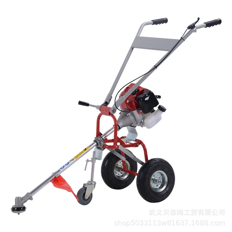廠家直供高品質手推式汽油割草機 多功能收割神器除草 割灌機