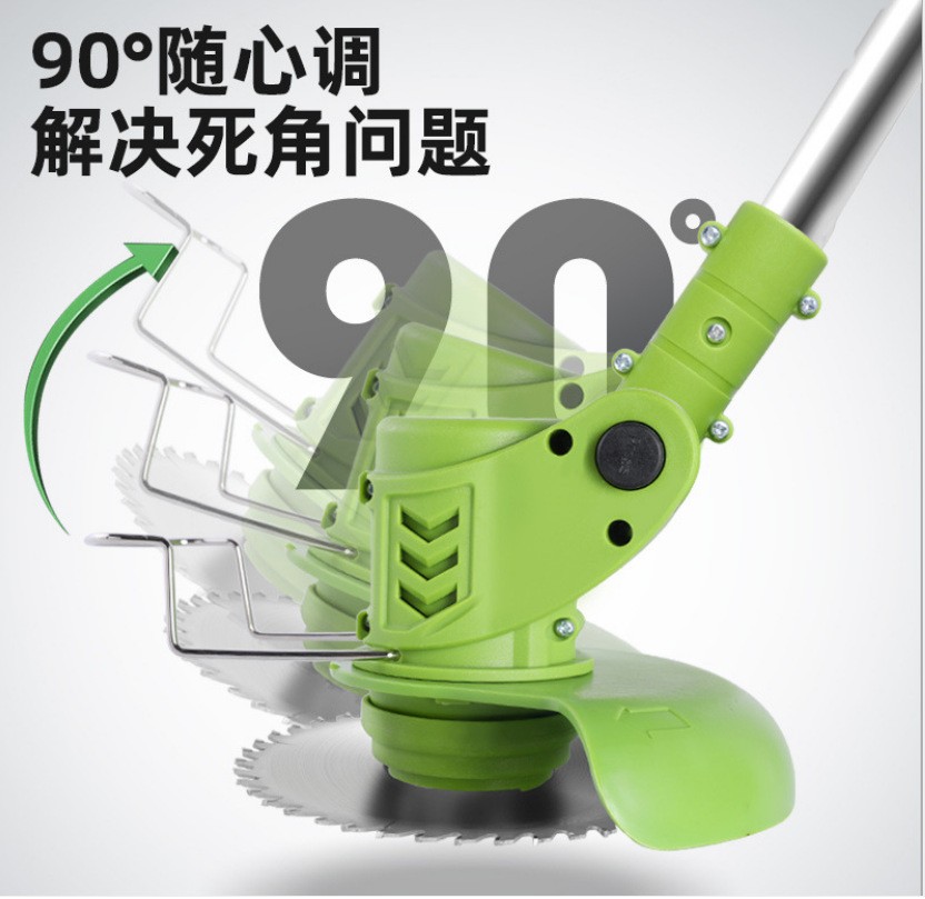 電商一件代發鋰電割草機家用小型除草機充電打草機多功能鋤草神器