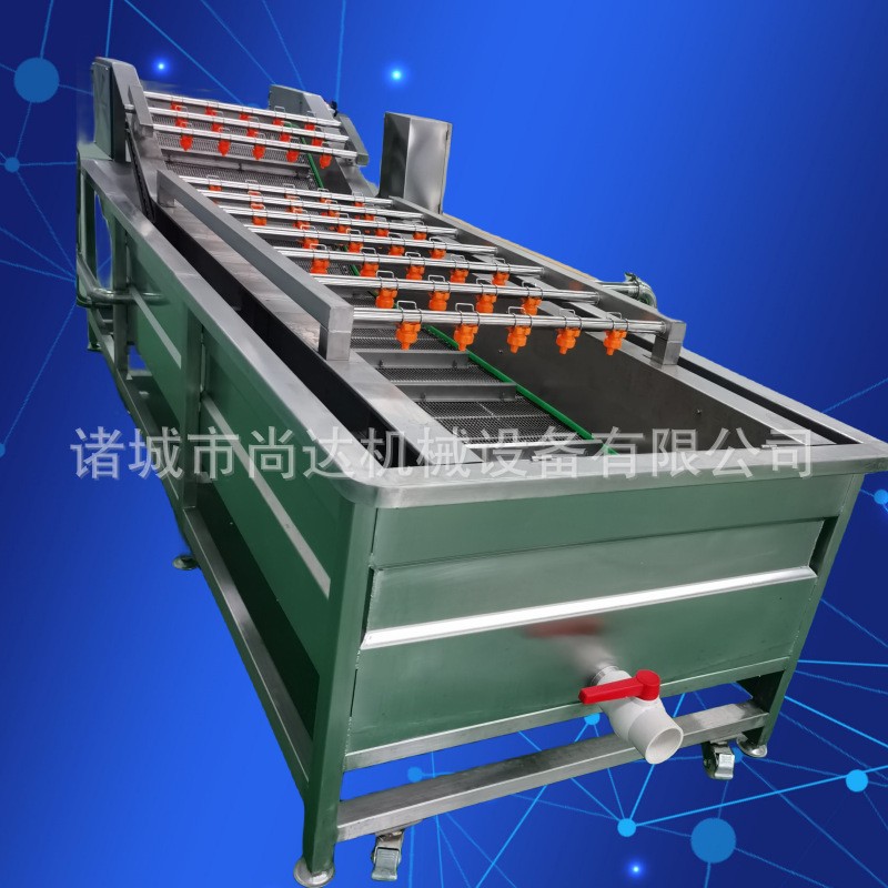 凈菜加工成套流水線 去農殘高壓噴淋清洗機 氣泡翻滾果蔬清洗機