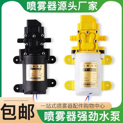電動噴霧器水泵隔膜泵工廠現貨批發12v純銅高壓電動泵噴霧器配件