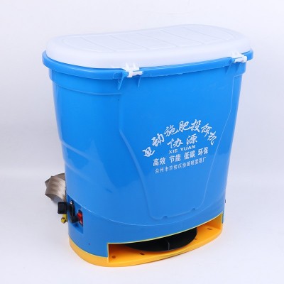 電動施肥器背負式魚塘水田果樹電動撒肥器加厚桶撒播機廠家批發