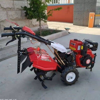 自走式柴油四驅(qū)微耕機(jī) 手推式農(nóng)用汽油旋耕機(jī) 果園開(kāi)溝旋耕除草機(jī)