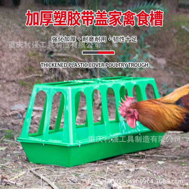 養(yǎng)殖設(shè)備自動喂雞鴨槽長型喂雞喂鵝喂鴨塑料喂水槽家用飼料通加厚